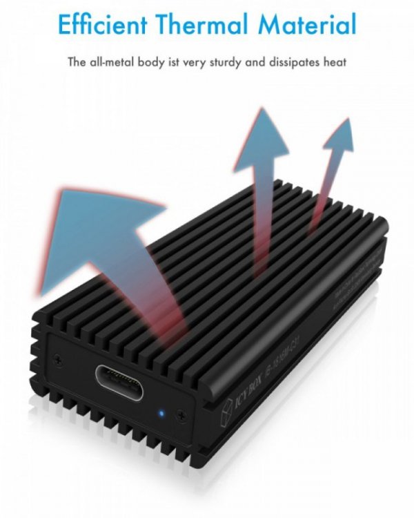IcyBox Obudowa IB-1816M-C31 Type-C na PCIe NVMe M.2