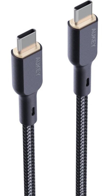 AUKEY CB-KCC102 kabel USB-C - USB-C 1.8m 100W PD 5A 20V kevlar + nylonowy oplot