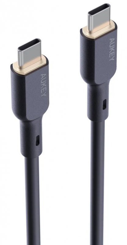 AUKEY CB-SCC101 kabel USB-C - USB-C 1m 100W PD 5A 20V silikonowy czarny
