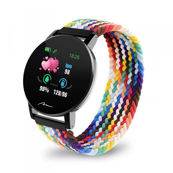 Media-Tech Smartband THAITI 2 nylonowe paski MT871 monitoring ciśnienia krwi, pulsu, natlenienia, aktywności sportowej i innych 