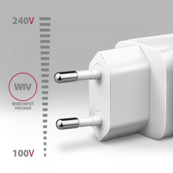 AXAGON ACU-PQ20W Ładowarka sieciowa 20W QC3.0/AFC/FCP + PD type-C Biała