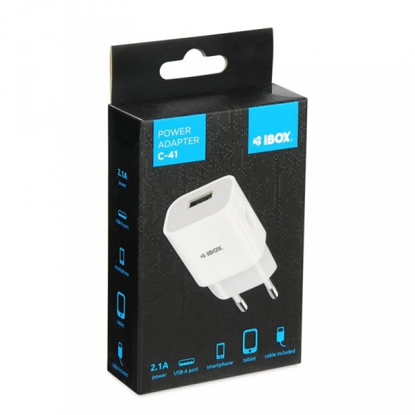 iBOX Ładowarka sieciowa C41W USB A