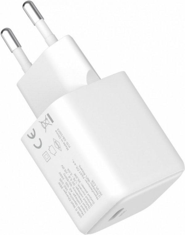 YENKEE Ładowarka sieciowa USB C 35W 3A Power delivery 3.0 QC 3.0 Biała