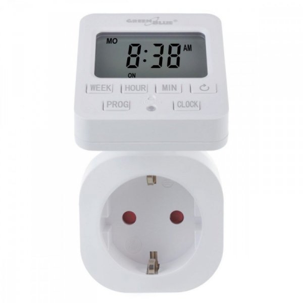 GreenBlue Timer cyfrowy GB605 E 16A IP20