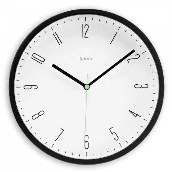 Hama Zegar ścienny Capri 25 cm Czarny