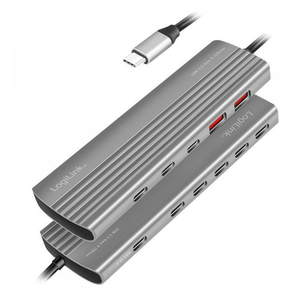 LogiLink Hub USB3.2 2xUSB-A, 8x USB-C, PD, 100W