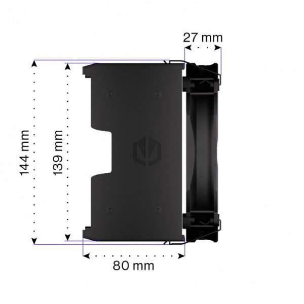 Endorfy Chłodzenie procesora Fortis 5 Black EY3A013