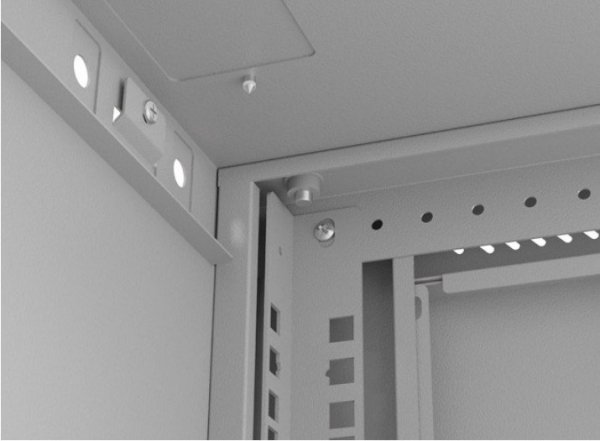 Lanberg Szafa instalacyjna rack wisząca 19" 9U 540x350 szara drzwi przeszklone ( flat pack)