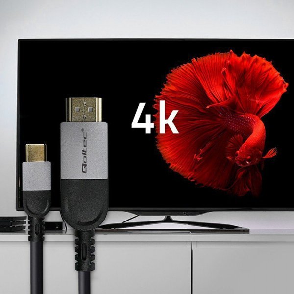 Qoltec Kabel Adapter USB-C na HDMI high speed 4K | 60Hz | 32AWG | 2m