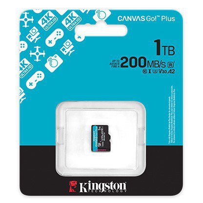 Kingston Karta pamięci microSD 1TB Canvas Go! Plus 200MB/s A2 U3 V30