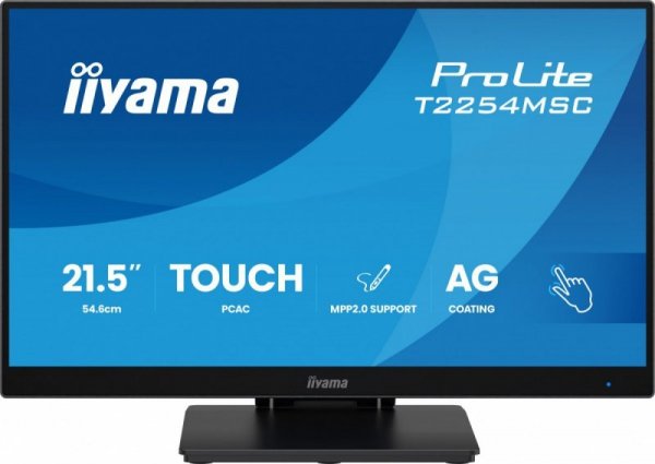IIYAMA Monitor 21.5 cala T2254MSC-B2AG  POJ.10PKT., IPS, POWŁOKA AG, 300cd, FHD,  HDMI, DP, 2xUSB, 7H