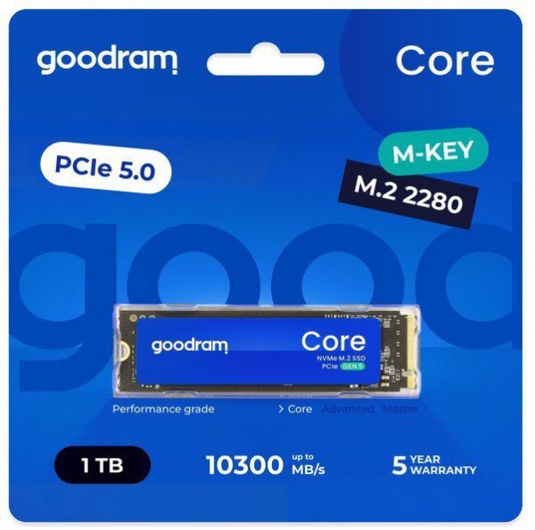 GOODRAM Dysk SSD Core    1TB      Gen5 2280 10200/8400MB/s