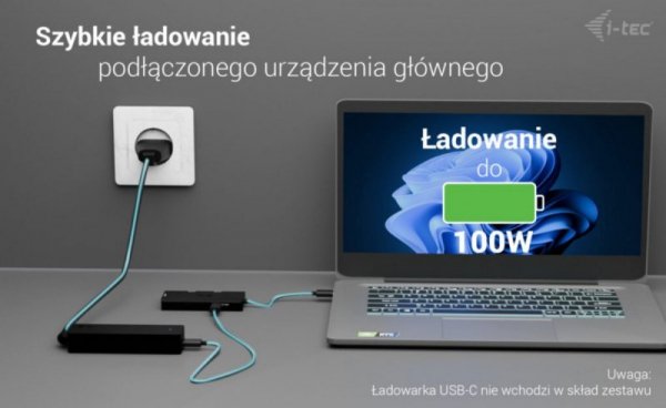 i-tec Stacja dokująca USB-C Triple 4K HDMI Video Adapter Power Delivery 100W