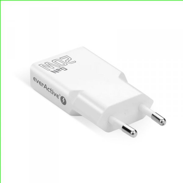 everActive Ładowarka sieciowa SUPER SLIM QC 3.0 20W 1XUSB 1XUSB-C biała SC-340Q