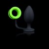 Butt Plug with Cock Ring - GitD - Neon Green/Black