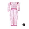 Long Sleeve Crop Top and Long Skirt - Pink - XS/XL