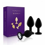 Zestaw korków analnych - Rianne S Booty Plug Set 3x Black Czarny