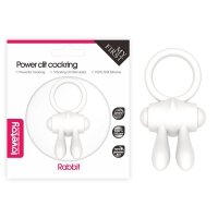 Power Clit Silicone Cockring White 