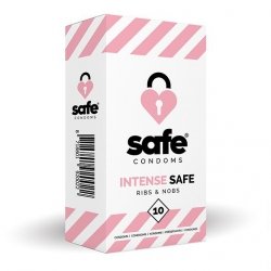 SAFE - Condooms Intense Safe Ribs & Nobs (10 stuks)