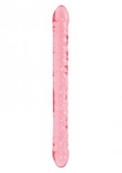 Dildo-CRYSTAL JELLIE 18 DBLE DONG PINK