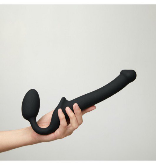 Strap-on-me Silicone bendable strap-on Black S