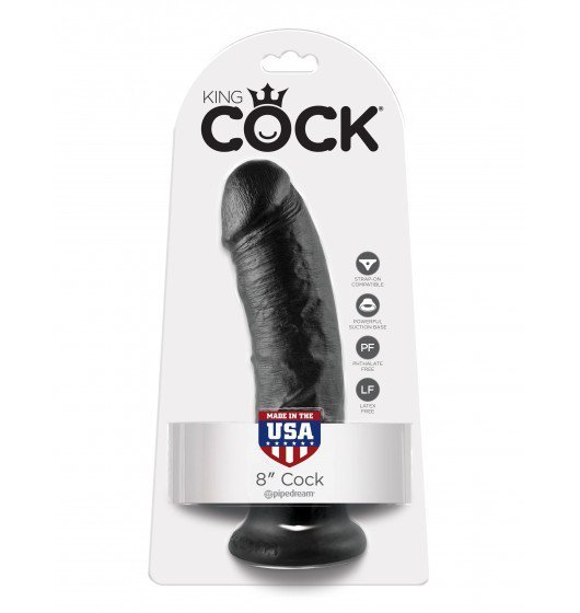 King Cock 8&quot; Cock Black