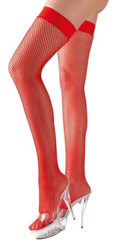 Hold-up Stockings red S