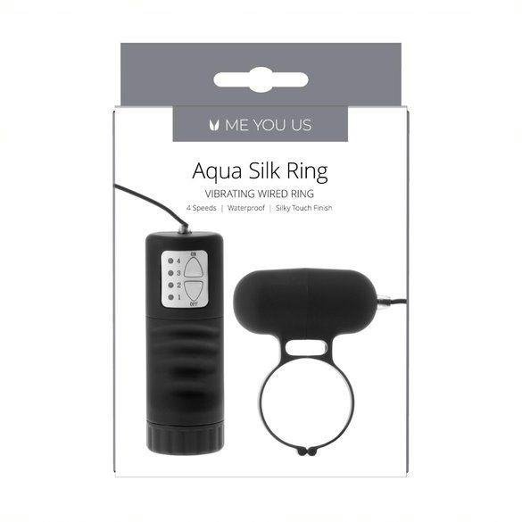 Pierścień-Linx Aqua Silks Cock Ring Black OS