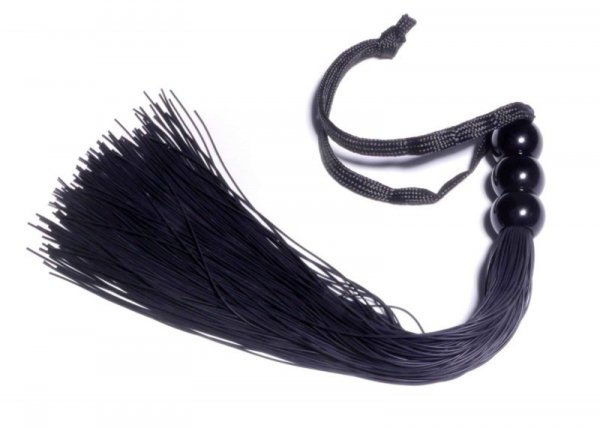 Silicone Whip Black 10&quot; - Fetish Boss Series