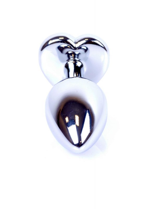 Plug-Jawellery Silver  Heart PLUG- Clear