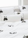 Elegante pościel mako-bawełniana egipska Panda biała 2328 135x200