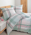Janine mako-satin Moments grün rosa 98119 135x200