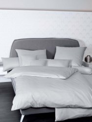 Janine pościel bawełniana egipska jednolita szara 200x220
