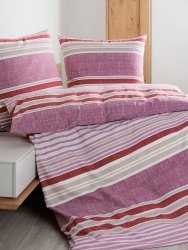 Janine pościel biber Davos 65169 beere granat 240x220
