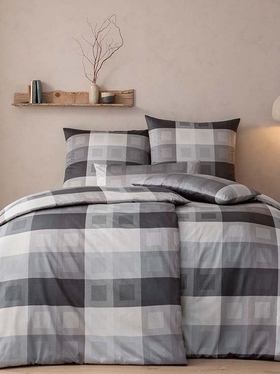 Estella schweizer satin Armando anthrazit 2181 135x200