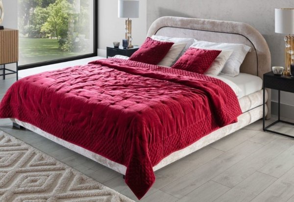 Narzuta typu velvet Alpana bordo 200x220