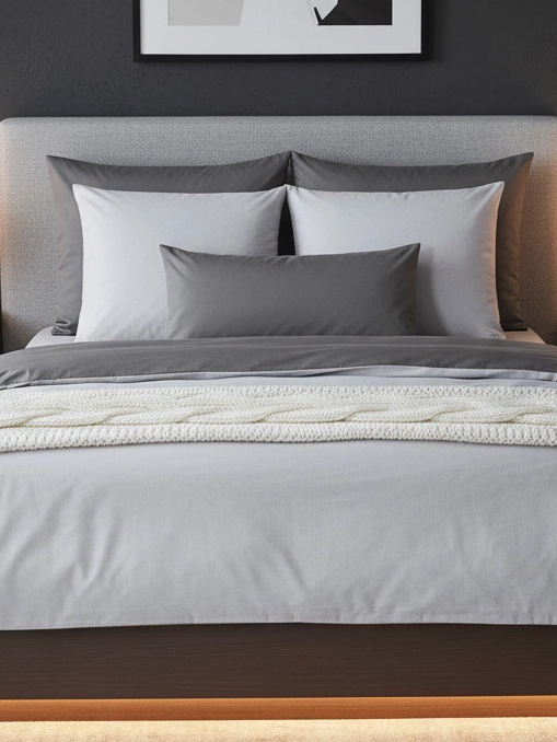 Joop pościel mako-satin Micro Pattern  silber 4040  135x200