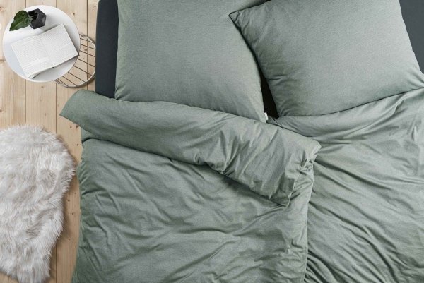 Estella mako-jersey jednolita zielona 6873 135x200