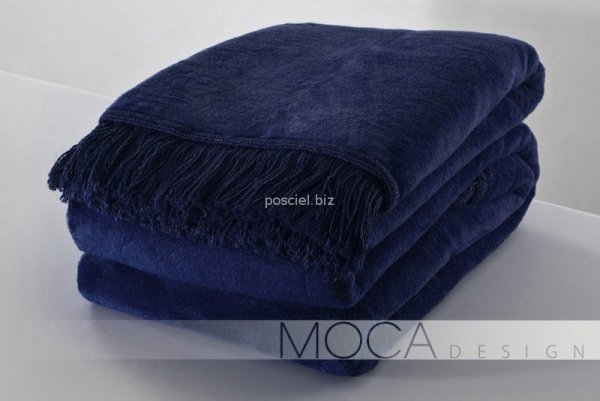 Moca desgin koc jednolity granatowy