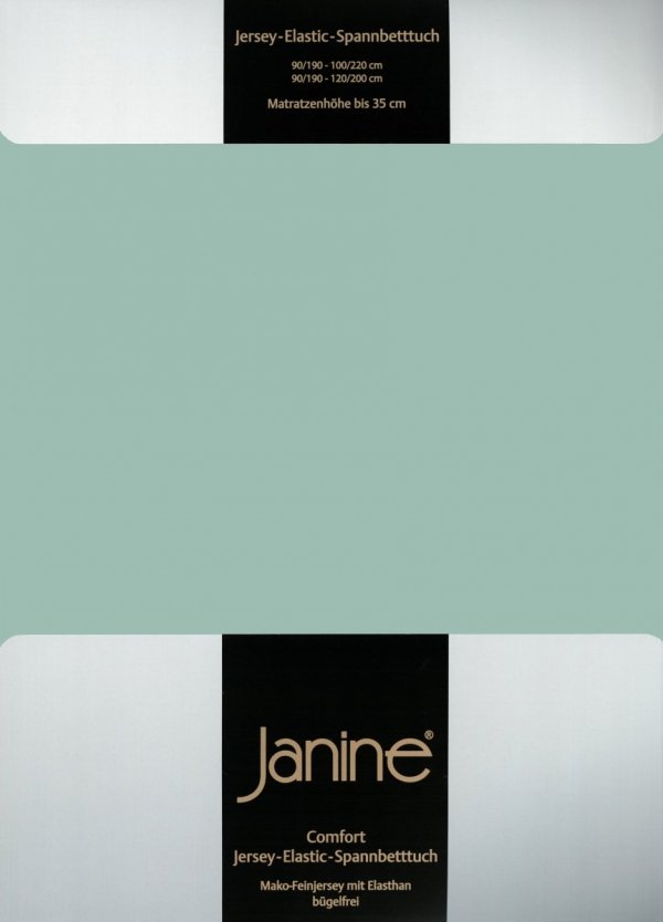 Janine prześcieradło elastic-jersey z gumką rauchgrün