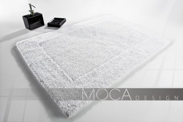 Dywanik łazienkowy Moca design biały 50x80