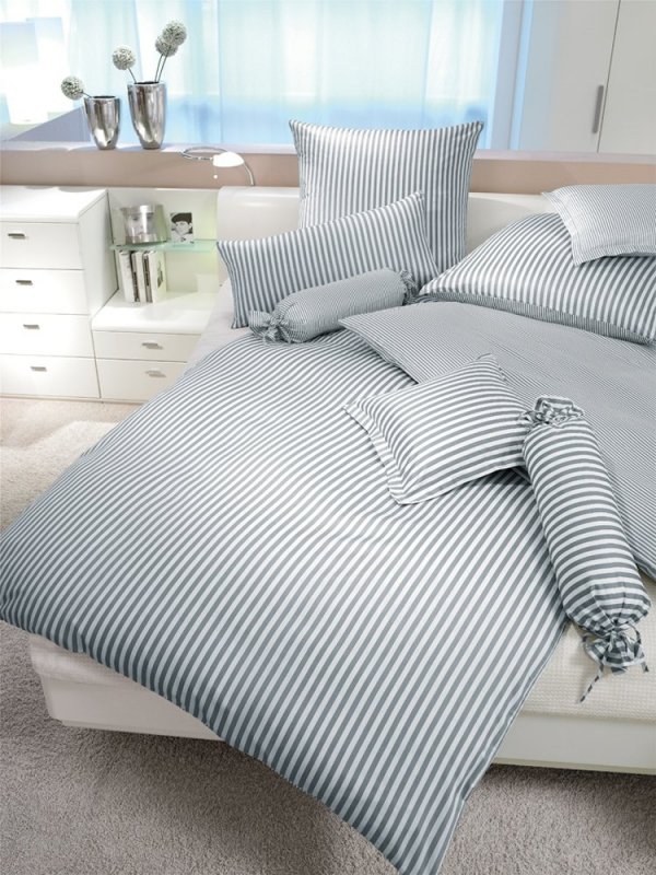Janine  mako-satin Modern silber w paski 3912 240x220