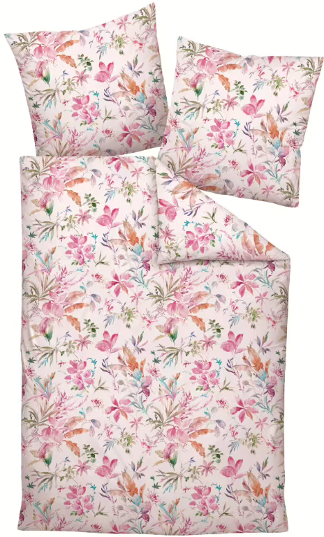 Janine pościel mako-satin Milano korallrosa 45096 155x200
