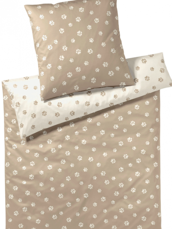 Elegante poszewka mako bawełna Paws natur/beige 24541 40x80, 80x80
