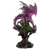 Fioletowy Smok na Drzewie - duża figurka w stylu fantasy