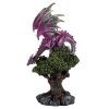 Fioletowy Smok na Drzewie - duża figurka w stylu fantasy