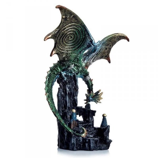 Smok Strażnik Magicznego Przejścia - figurka dekoracyjna kolorowego smoka