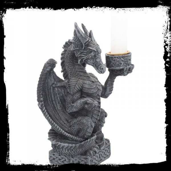 świecznik w kształcie smoka czarne smoki gotyckie prezenty i gadżety ze smokami