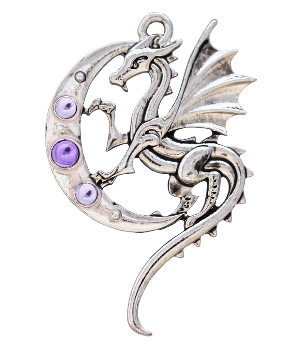 naszyjnik ze smokiem i księżycem &quot;Luna Dragon&quot; magiczna biżuteria