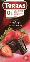 CZEKOLADA GORZKA Z TRUSKAWKAMI BEZ CUKRU I GLUTENU TORRAS 75 g